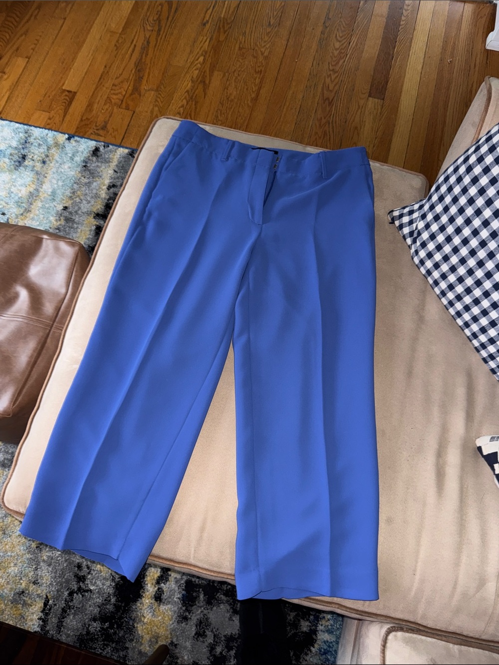 Talbots Bright Blue Wide-Leg Dress Pants